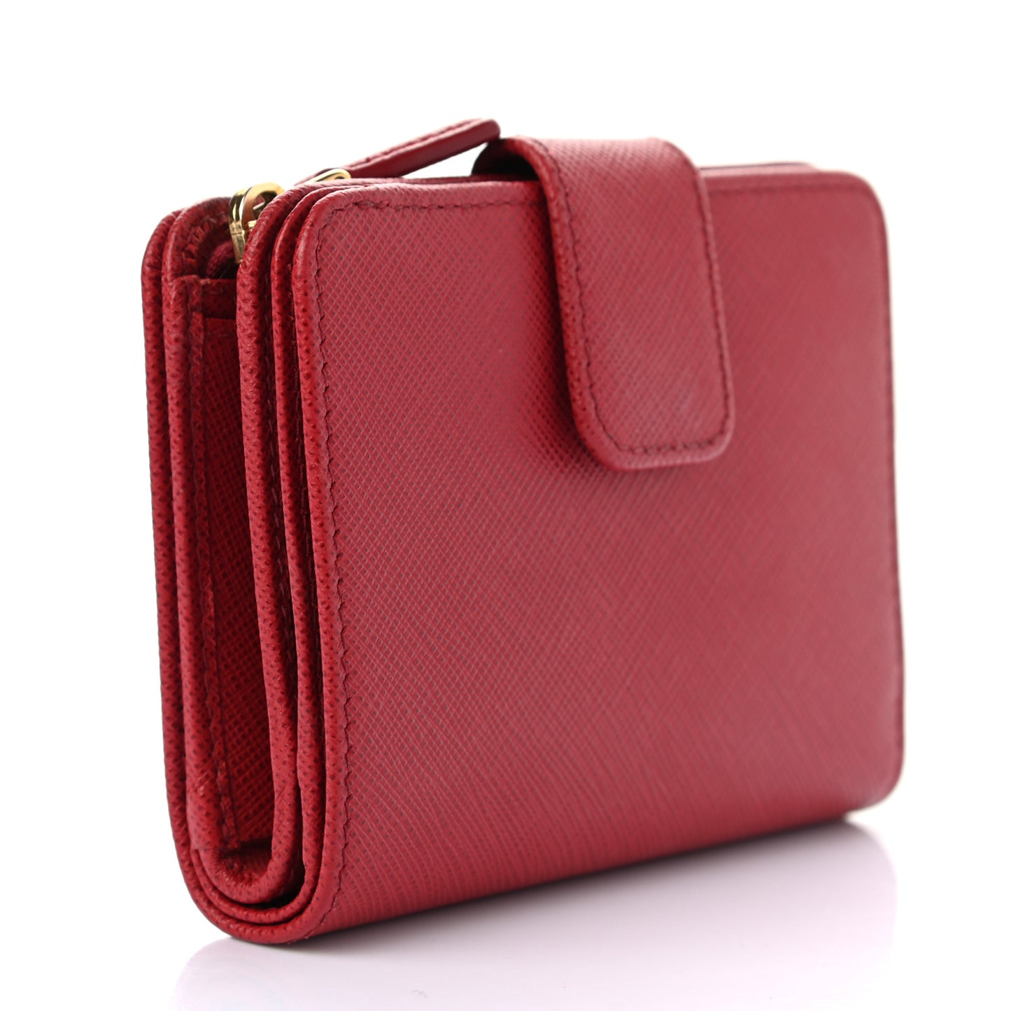 Saffiano Metal Compact Wallet Fuoco