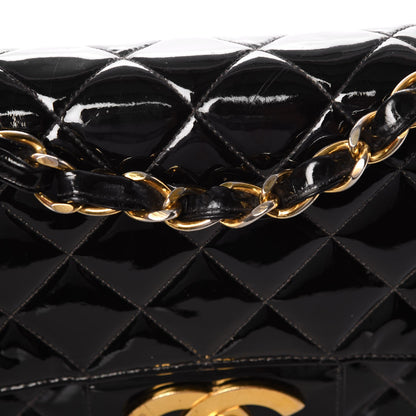 Chanel Patent Quilted XL Flap Bag Black 13 of 21