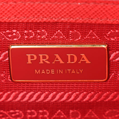 Prada Saffiano Small Galleria Double Zip Tote Fuoco 6 of 9