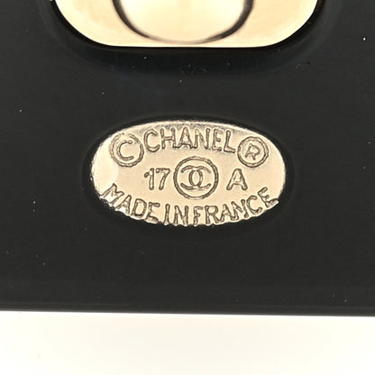 Chanel Resin Strass Perfume Bottle CC Brooch Black Gold 3 of 3