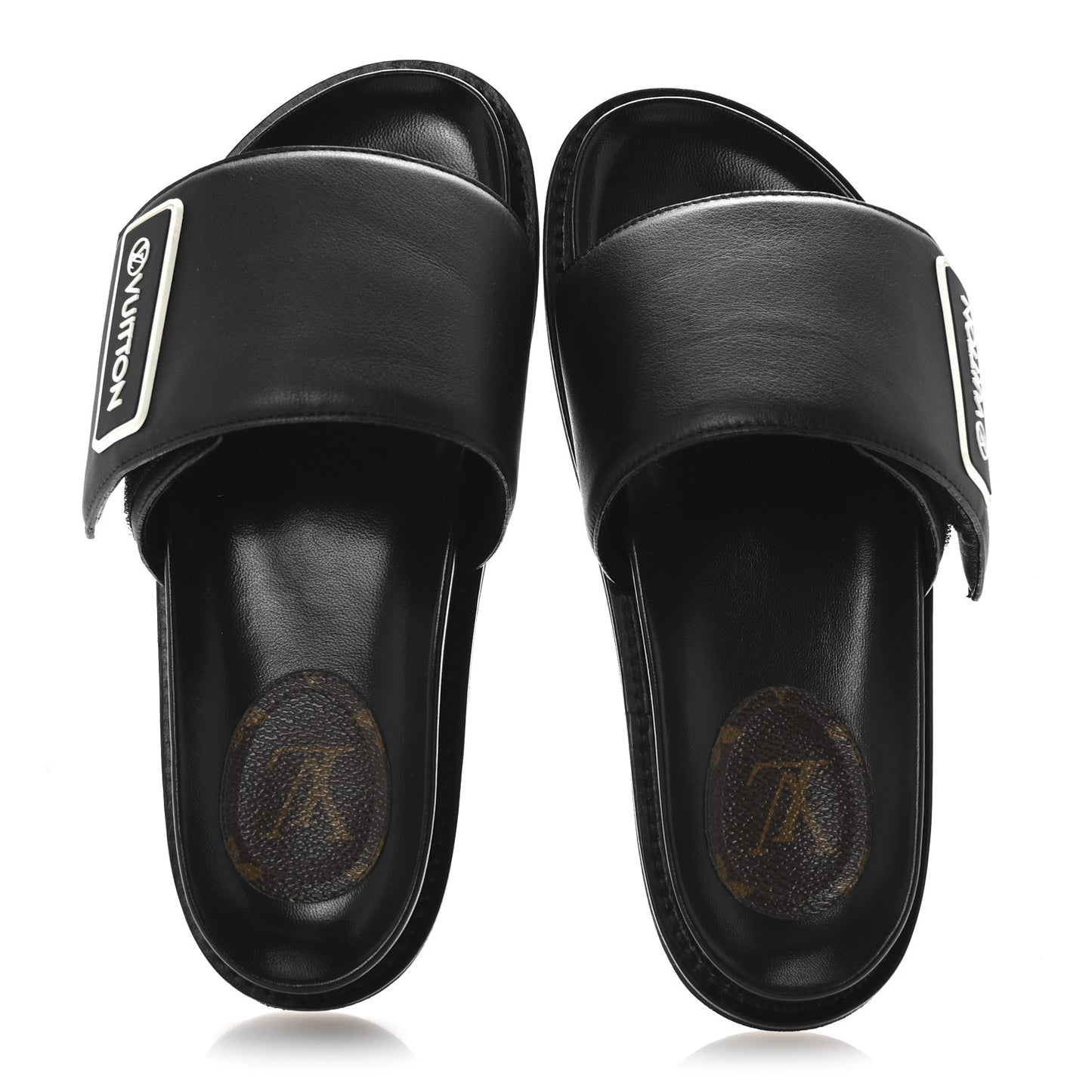 Calfskin Womens Pool Pillow Sunset Mules 38 Black