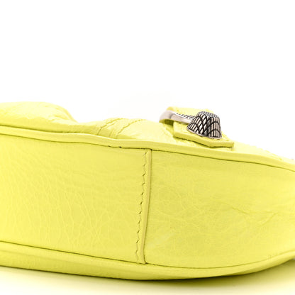 Balenciaga Agneau Arena Le Cagole Mini Purse With Chain Lime 11 of 11
