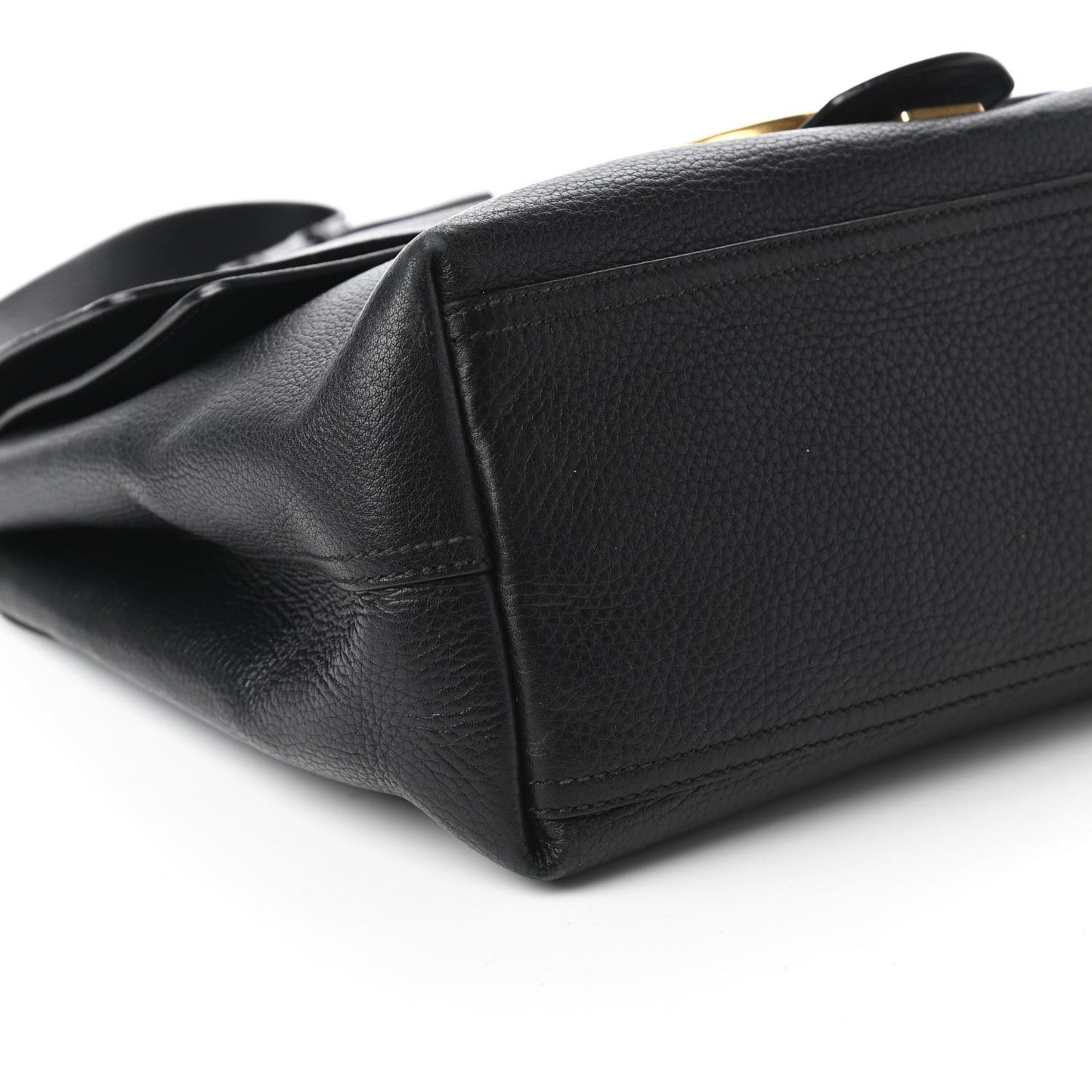 Calfskin Large GG Marmont Shoulder Bag Black