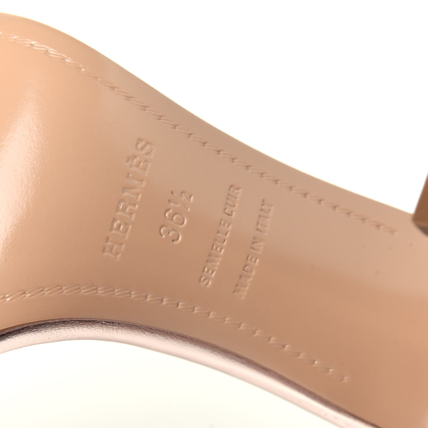 Metallic Nappa Premiere 105 Sandals 36.5 Rose Dore