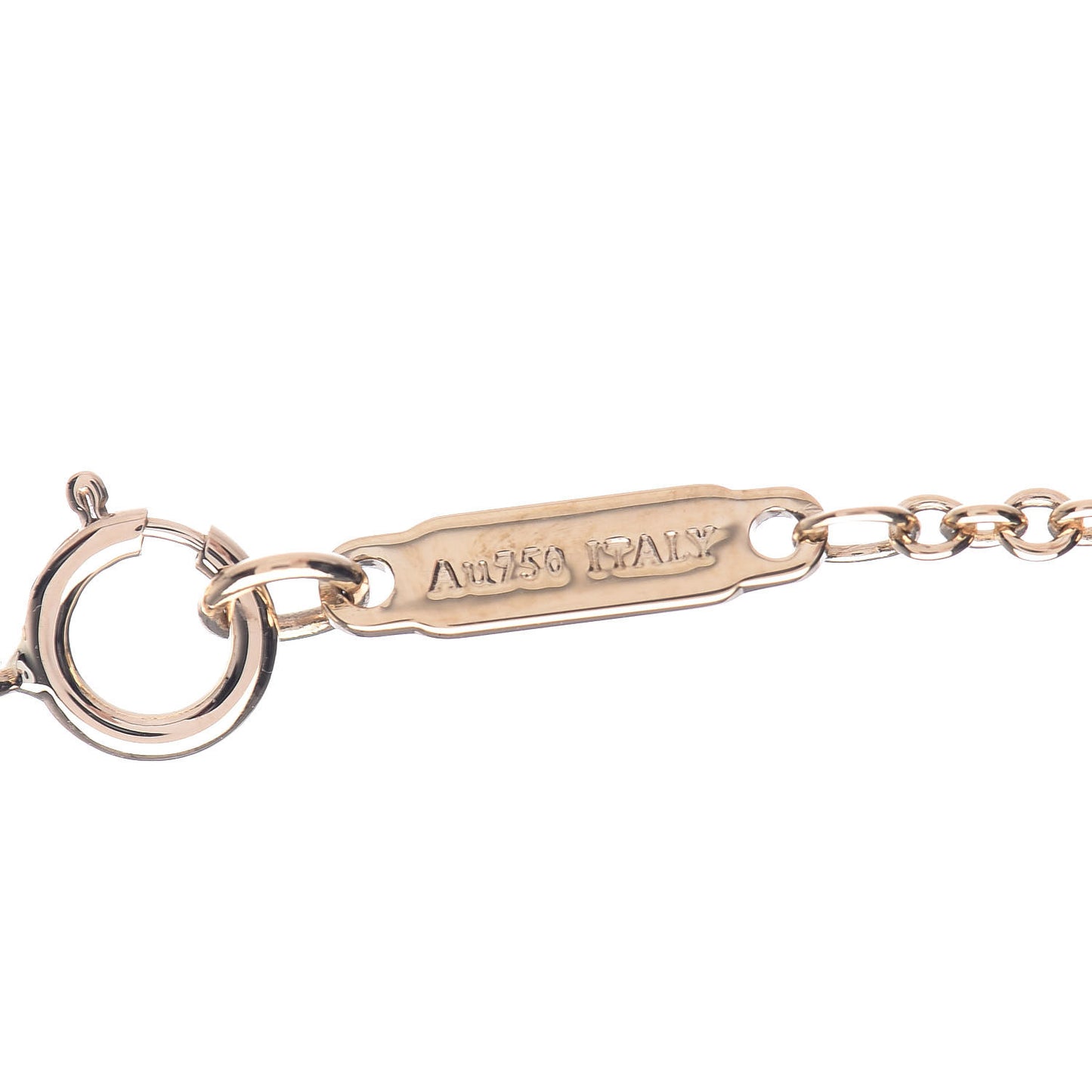 18K Yellow Gold Diamond Tag Chain Necklace