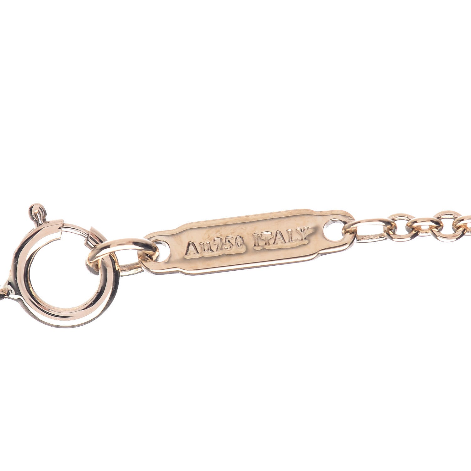 Tiffany 18K Yellow Gold Diamond Tag Chain Necklace 6 of 7