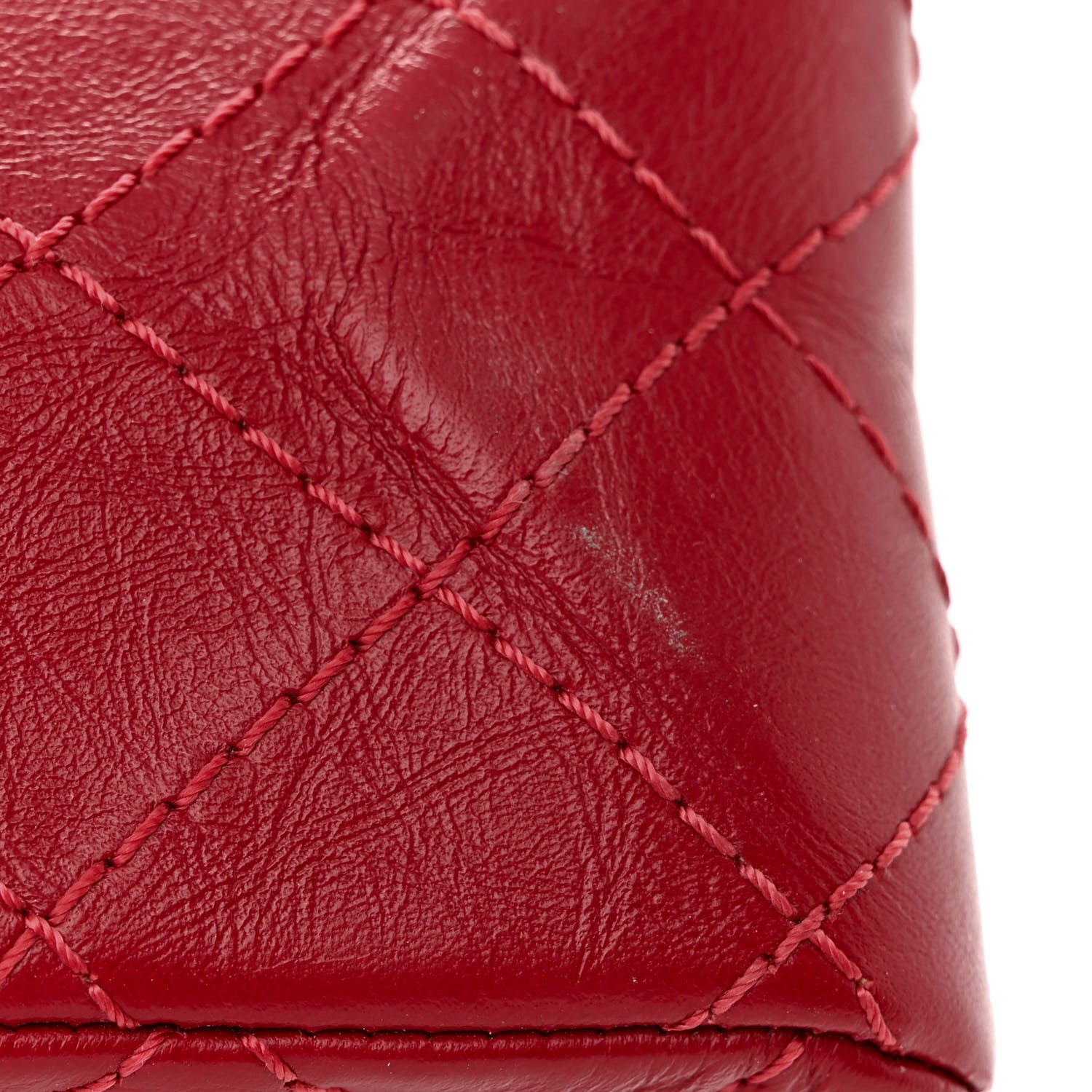 Chanel Aged Calfskin Quilted 2.55 Reissue 225 Flap Red 11 of 12