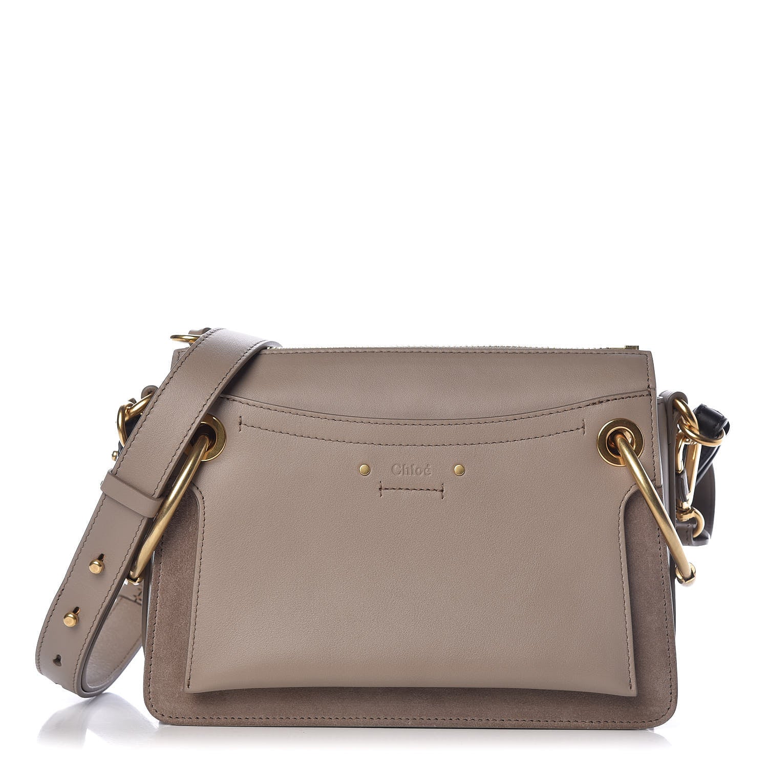 Chloe Calfskin Suede Small Roy Bag Motty Grey 1 of 12