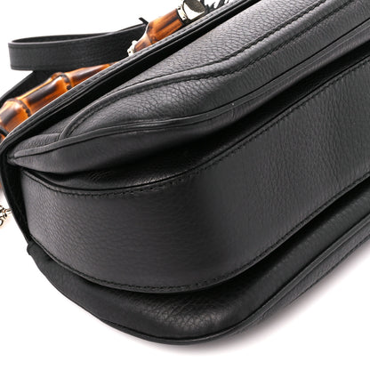 Gucci Calfskin Medium New Bamboo Top Handle Bag Black 14 of 15