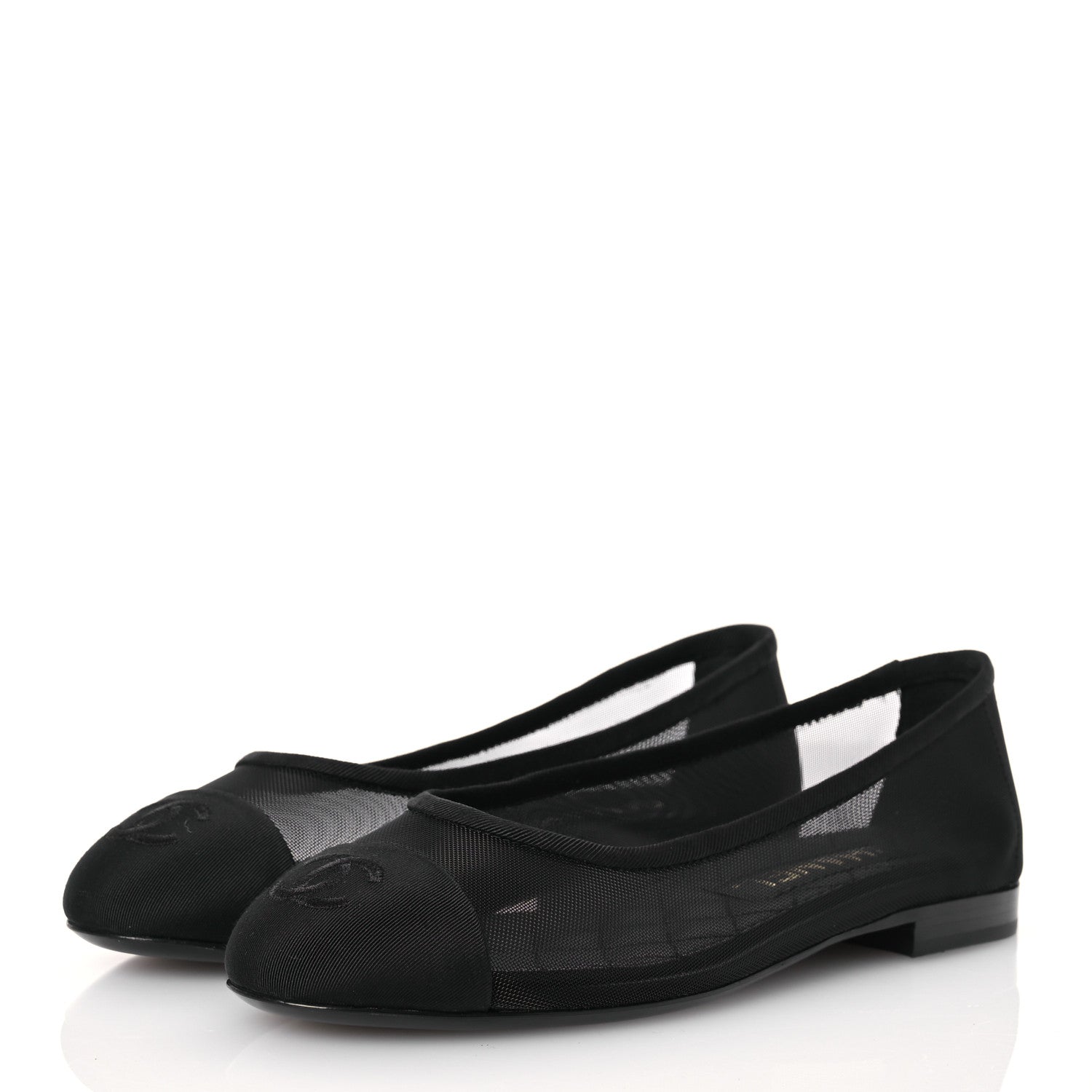 Chanel Mesh CC Ballerina Flats 36 Black 3 of 11