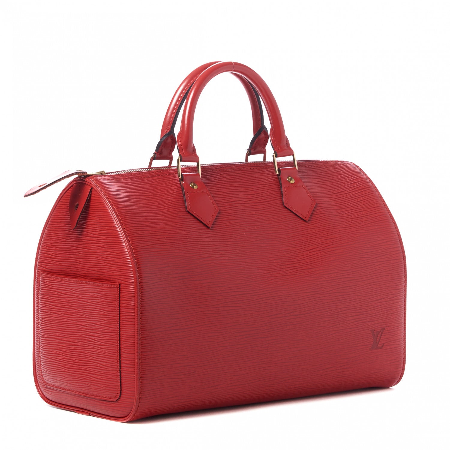 Louis Vuitton Epi Speedy 30 Castillan Red 2 of 9