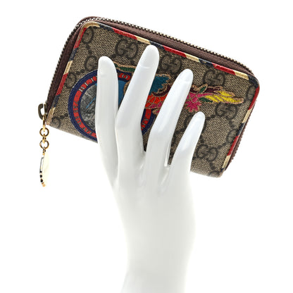 Gucci GG Supreme Monogram Night Courrier Embroidered Zip Around Card Case 2 of 6