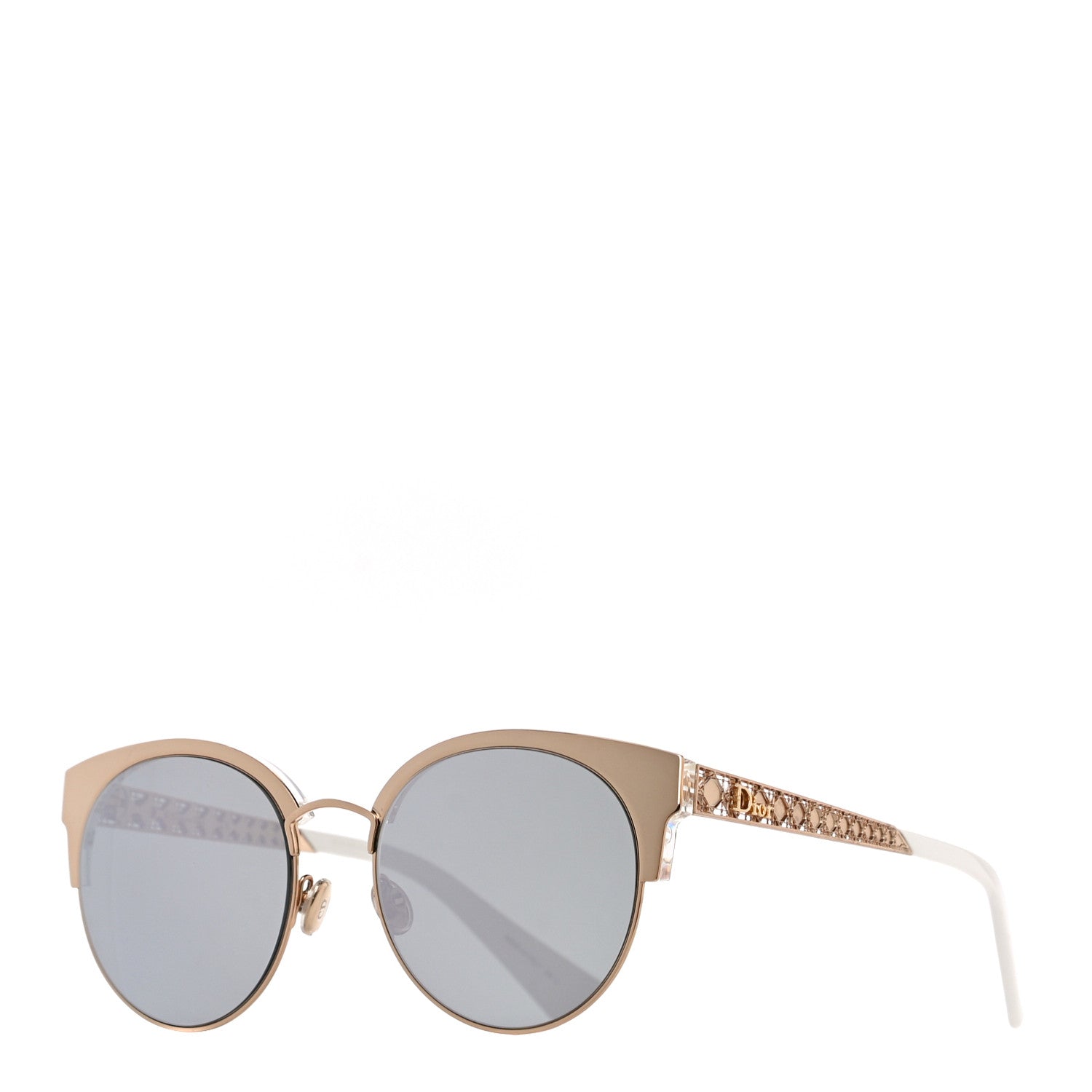 Christian Dior Metal DioramaClub Sunglasses White Gold 1 of 7