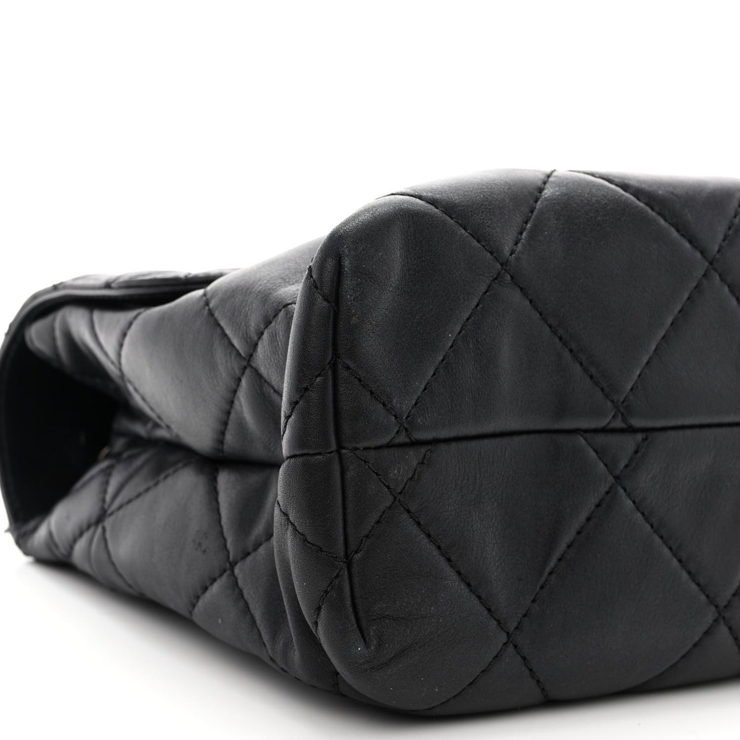 Calfskin Quilted In the Business Flap Bag Black