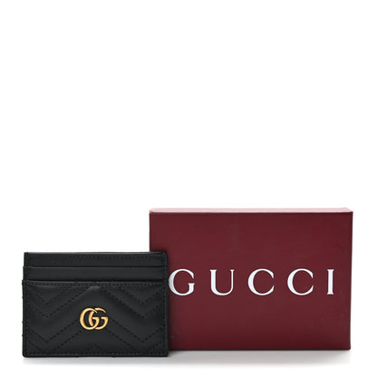 Gucci Calfskin Matelasse GG Marmont Card Holder Black 8 of 8