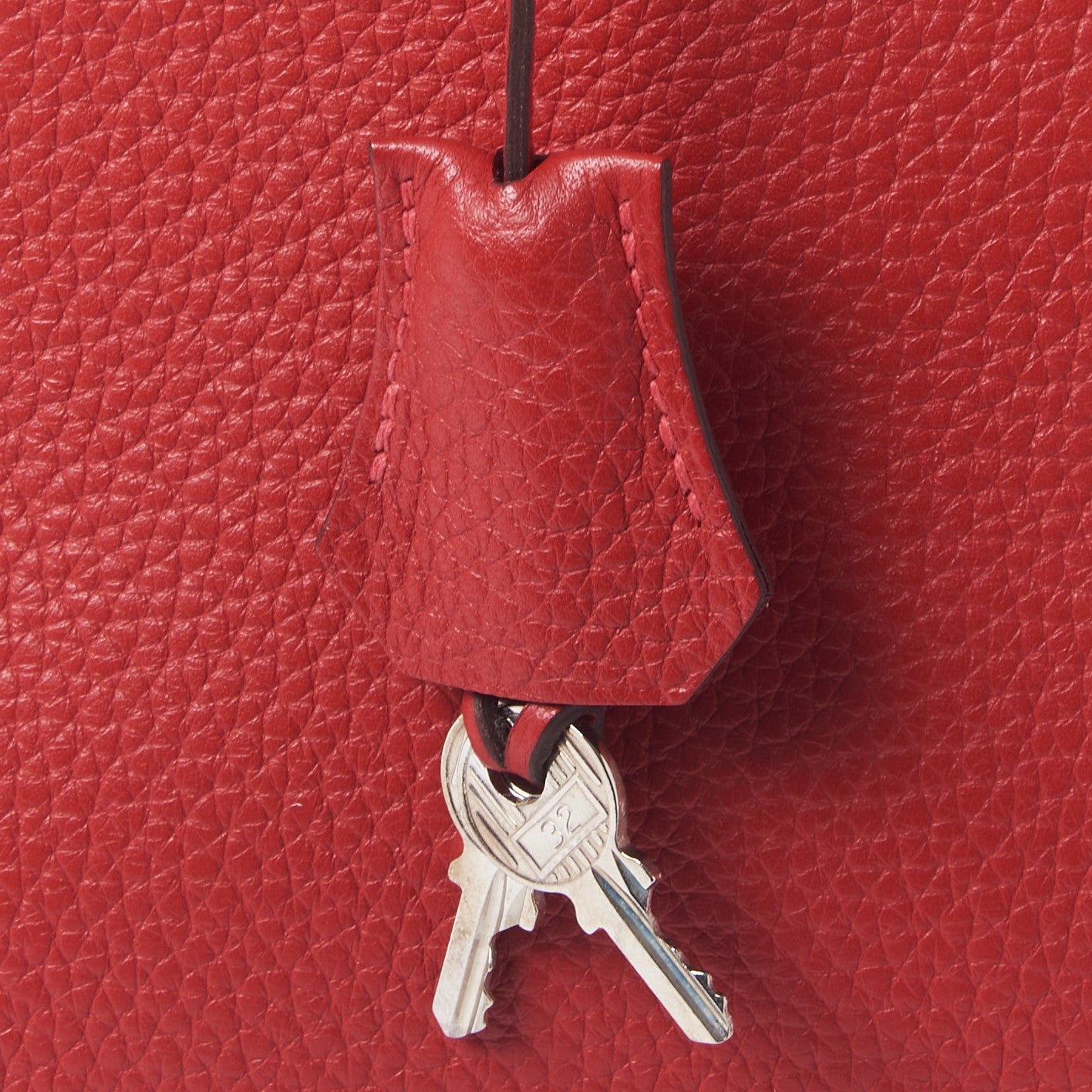 Taurillon Clemence Birkin 30 Rouge Casaque