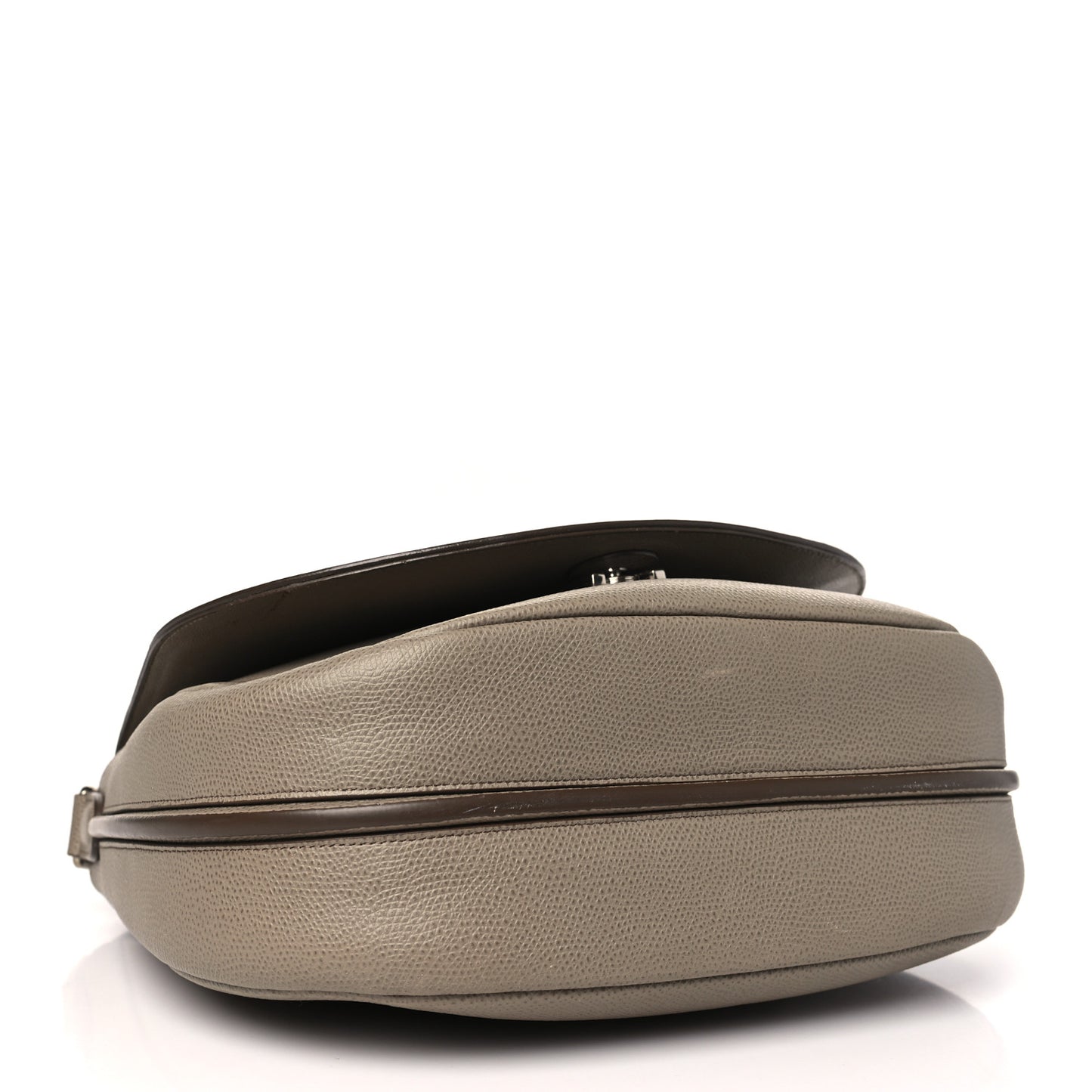 Grained Calfskin Trotteur Messenger Taupe