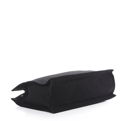 Saint Laurent Linen Calfskin Rive Gauche Tote Black 3 of 9