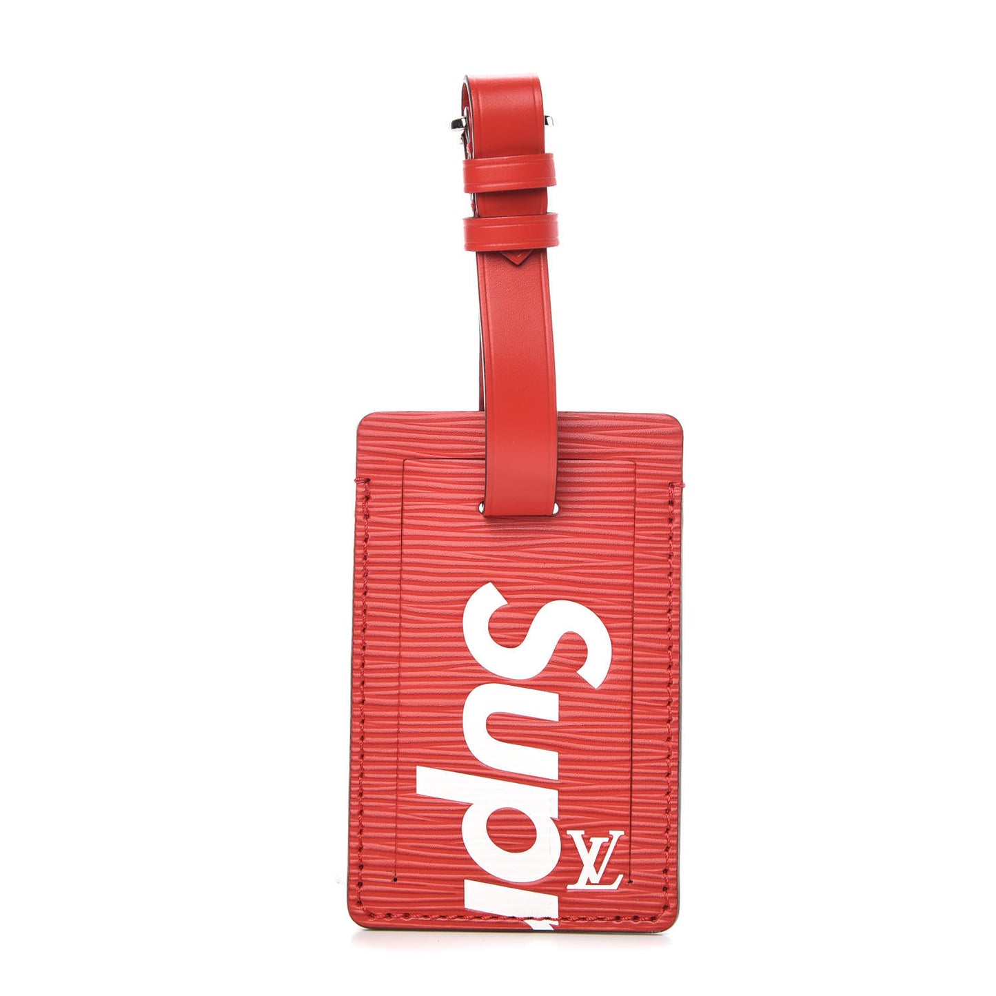 X SUPREME Epi Luggage Tag Red