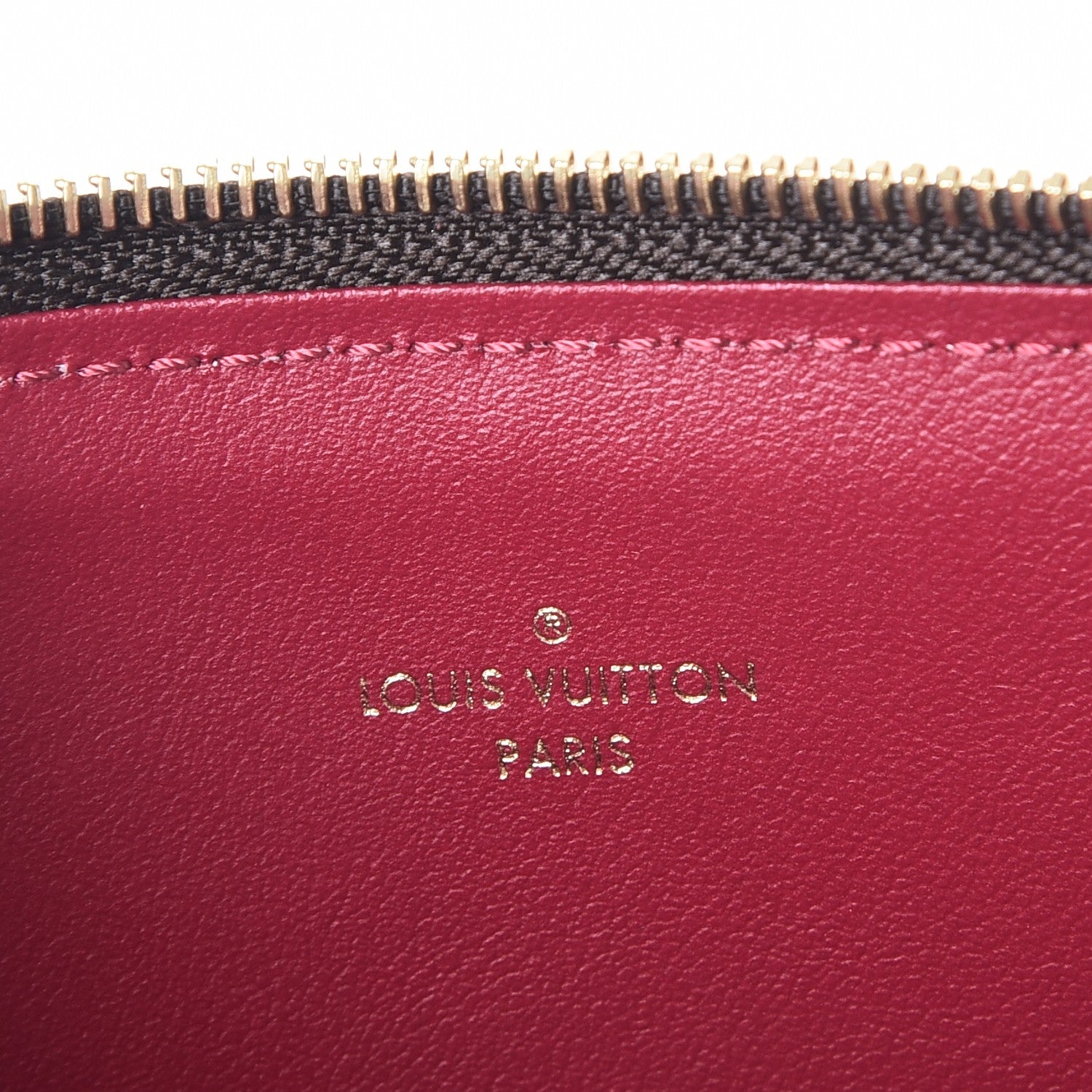 Louis Vuitton Monogram Felicie Chain Wallet Zippered Insert Fuchsia 6 of 6