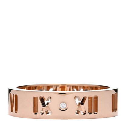 Tiffany 18K Rose Gold Diamond Wide Atlas Pierced Ring 51 5.75 3 of 4