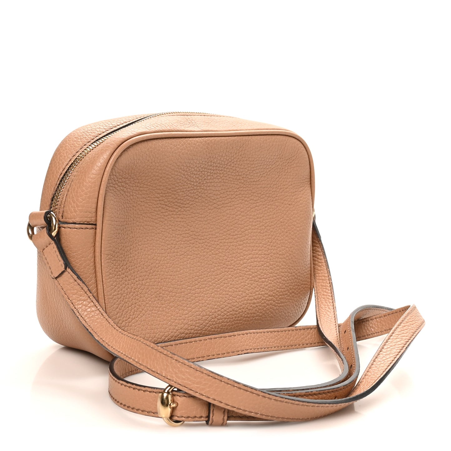 Pebbled Calfskin Small Soho Disco Bag Camelia