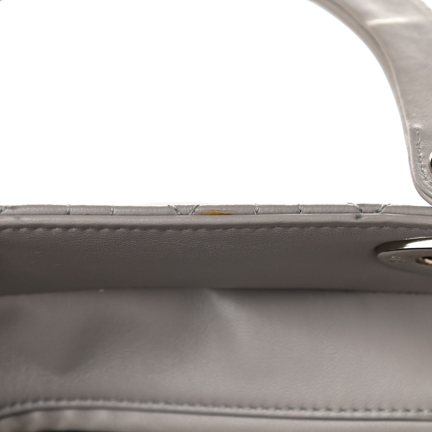 Lambskin Cannage XL Lady Dior Light Grey