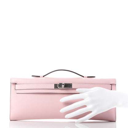 Hermes Swift Kelly Cut Clutch Pochette Rose Sakura 2 of 8