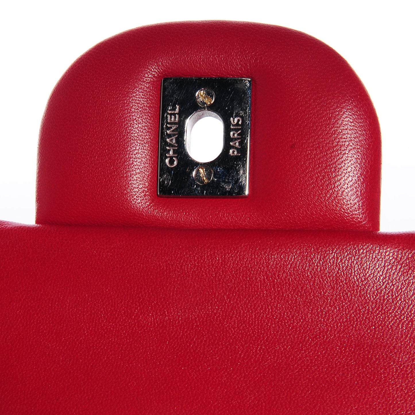 Lambskin Jumbo Double Flap Red