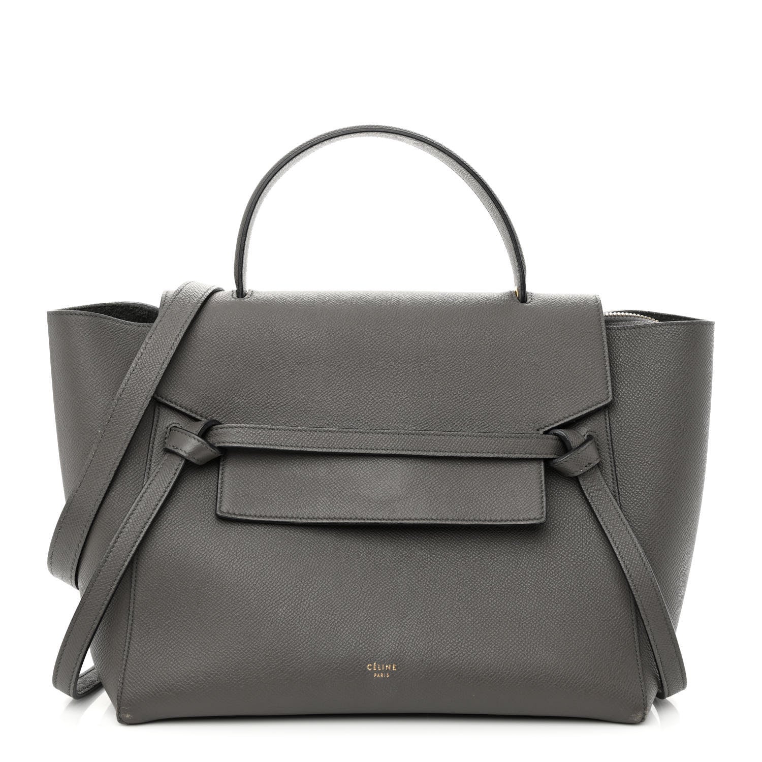 Celine Grained Calfskin Mini Belt Bag Grey 1 of 9