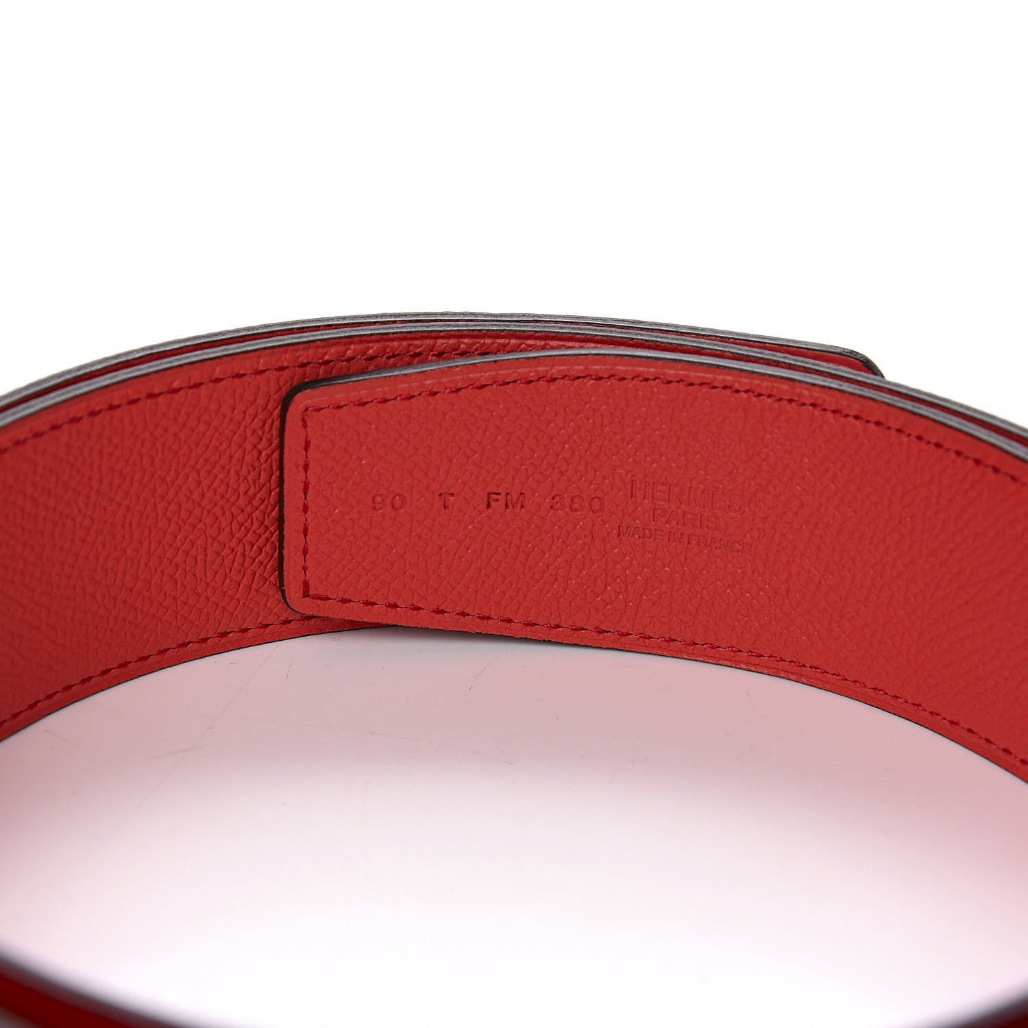 Hermes Epsom 32mm Belt Strap 90 Rouge Casaque Rose Jaipur 3 of 6
