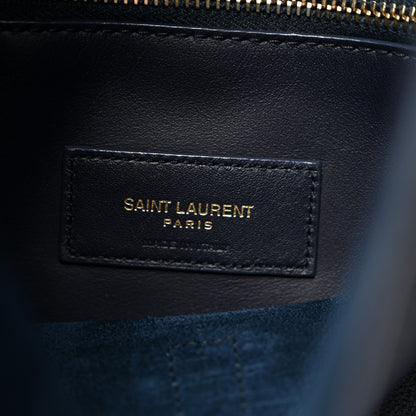 Saint Laurent Supple Calfskin Large Le 5 A 7 Soft Hobo Bleu Abysse 6 of 9