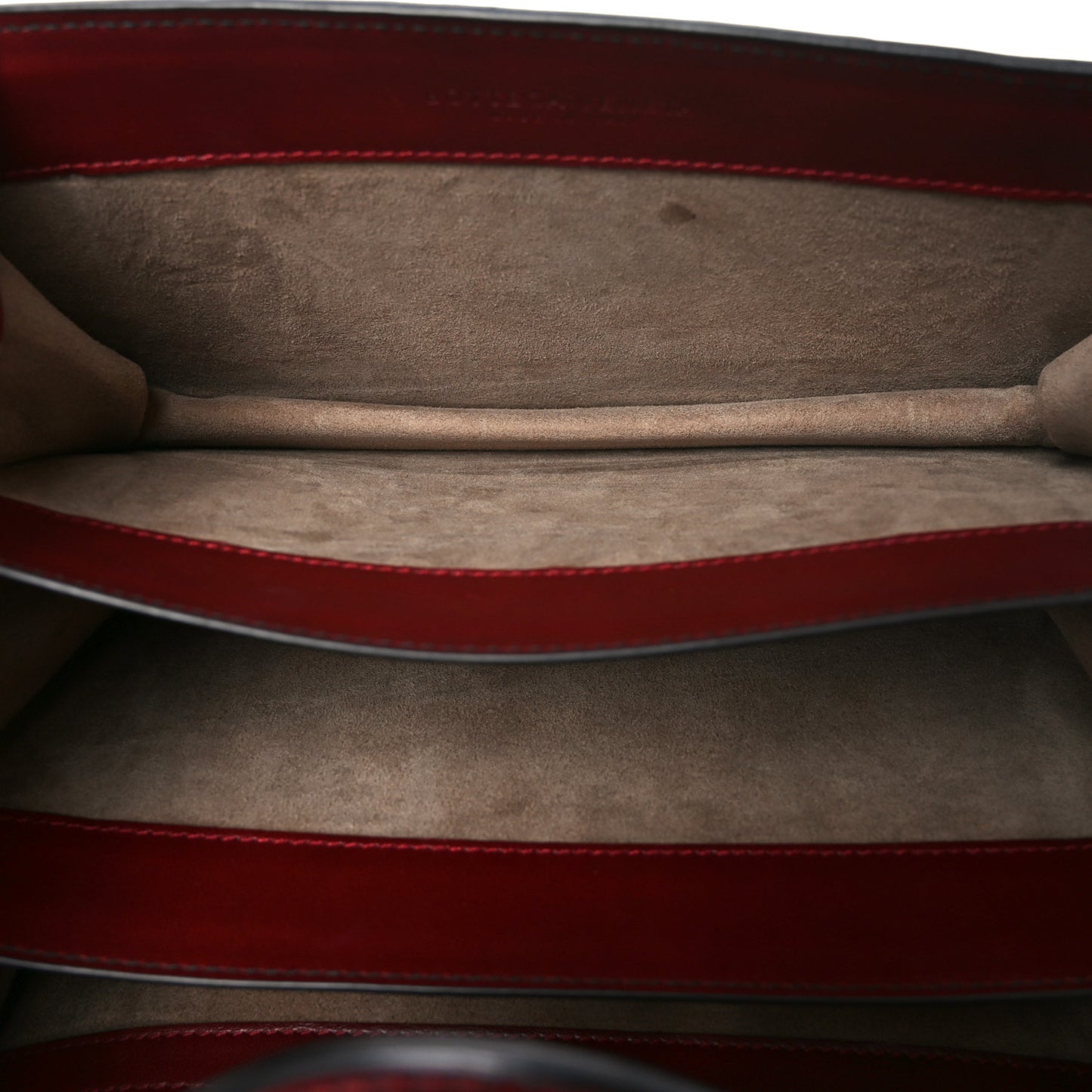 French Calfskin Intrecciato City Knot Bag Burgundy