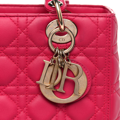 Christian Dior Lambskin Cannage Medium Lady Dior Pink 13 of 13