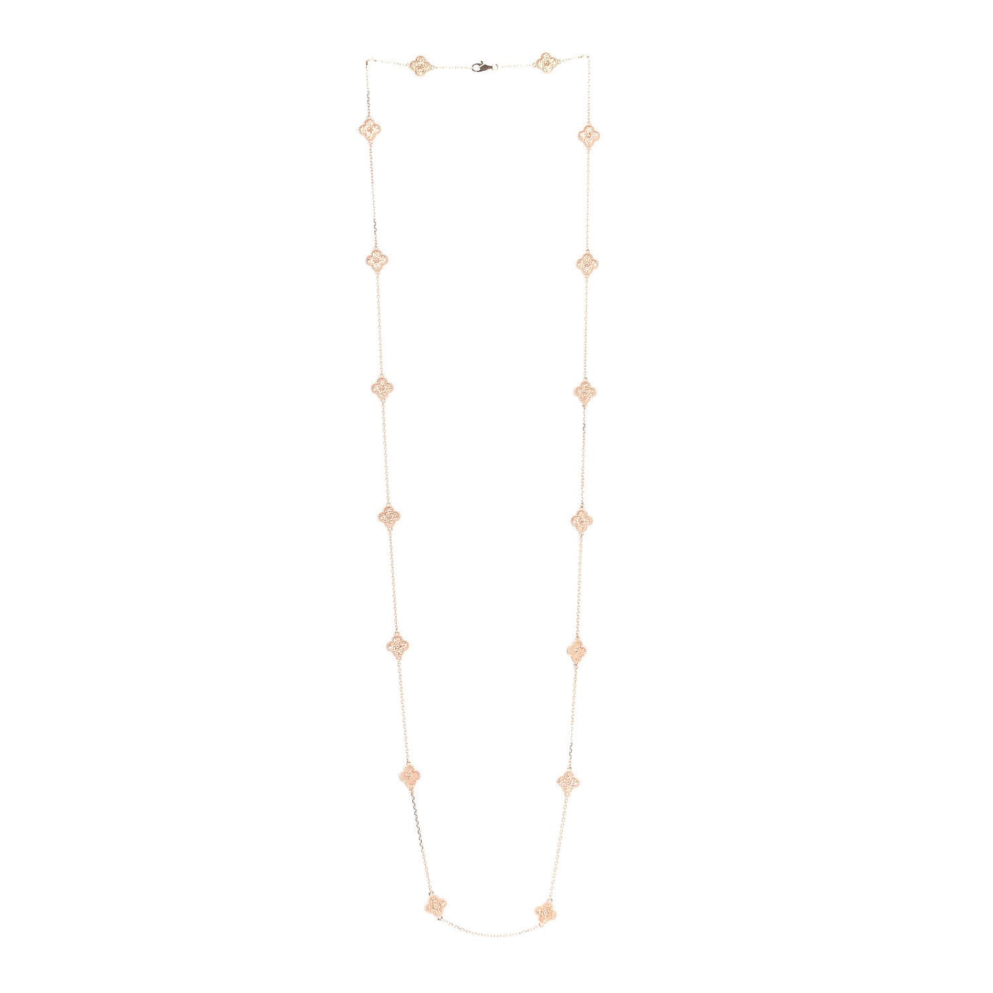 18K Rose Gold 16 Motifs Sweet Alhambra Necklace