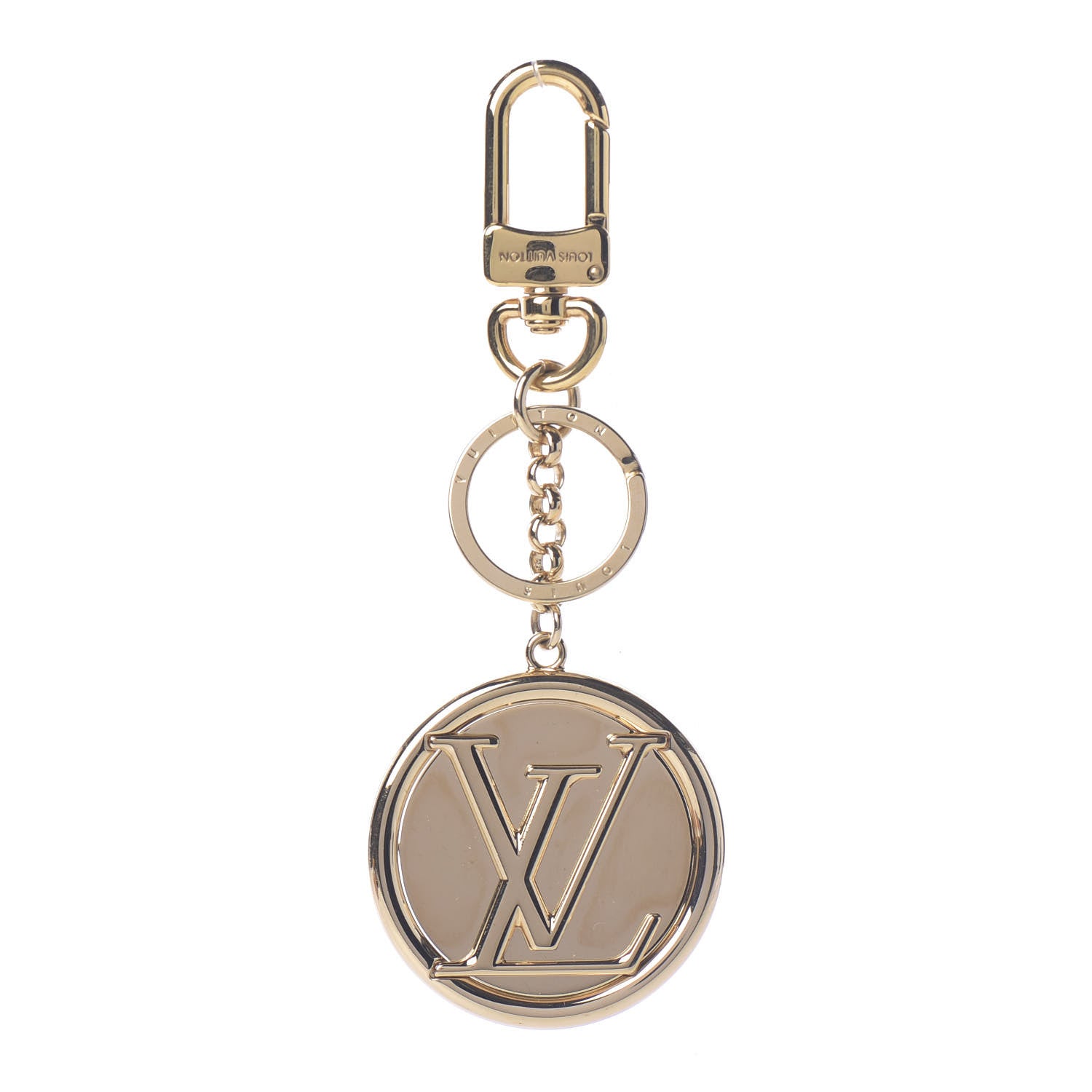 Louis Vuitton LV Circle Bag Charm Key Holder Gold 1 of 6