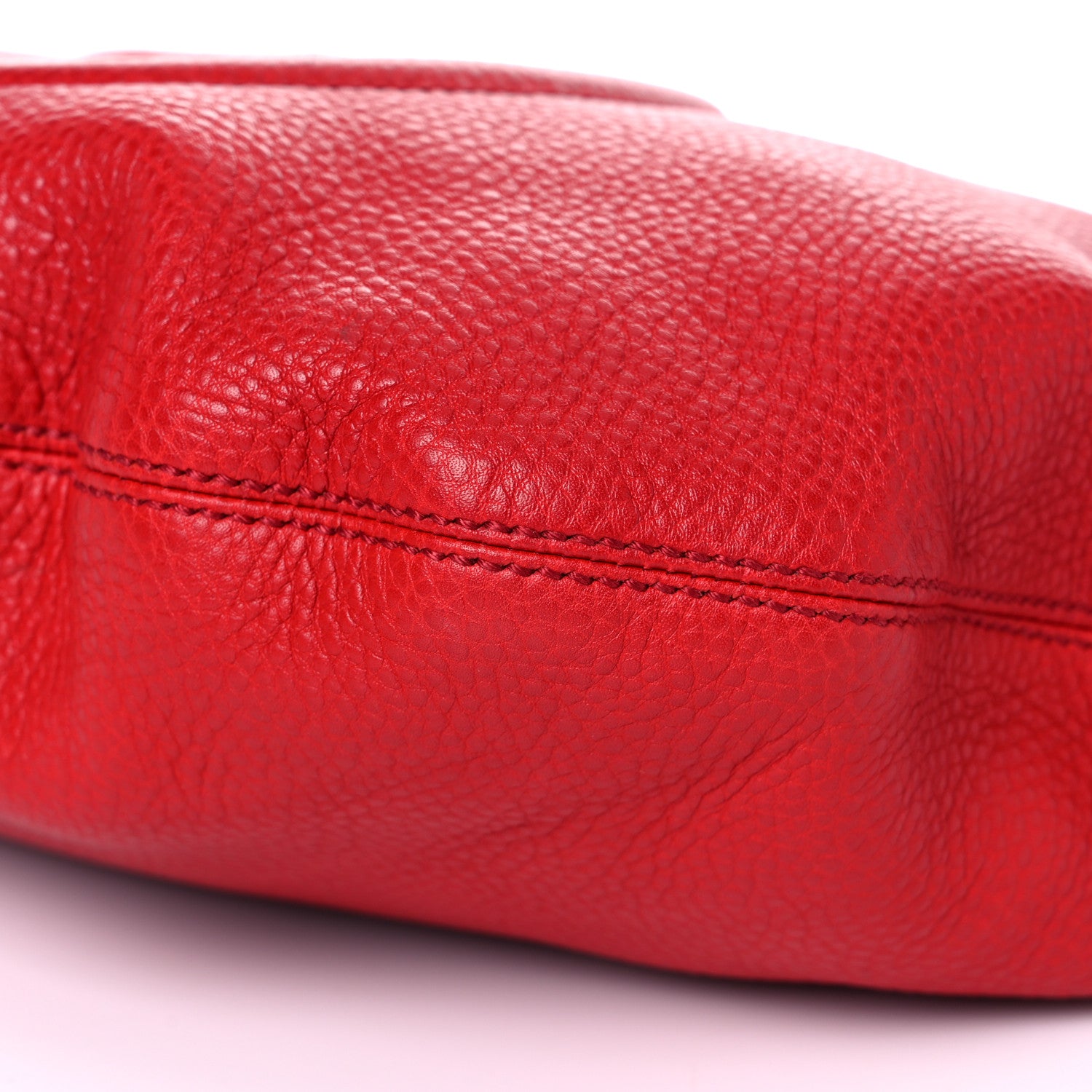 Gucci Pebbled Calfskin Medium Soho Hobo Red 10 of 20