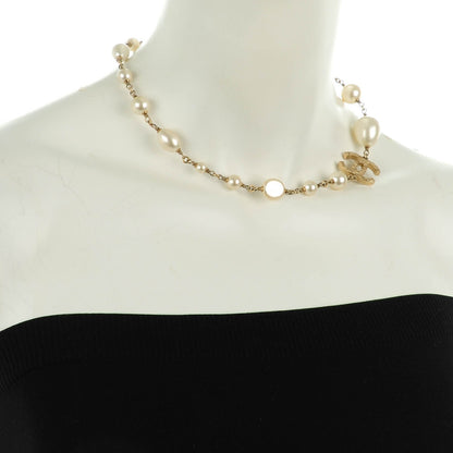 Chanel Irregular Pearl CC Short Necklace Gold 2 of 5