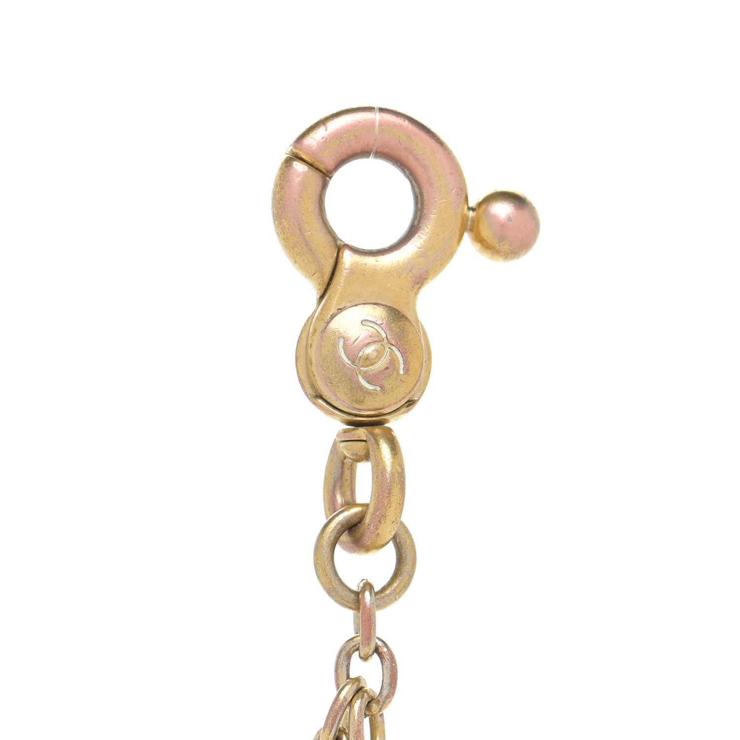 Chanel Metal Ne M'oublie Pas Heart Keychain Pink 4 of 4