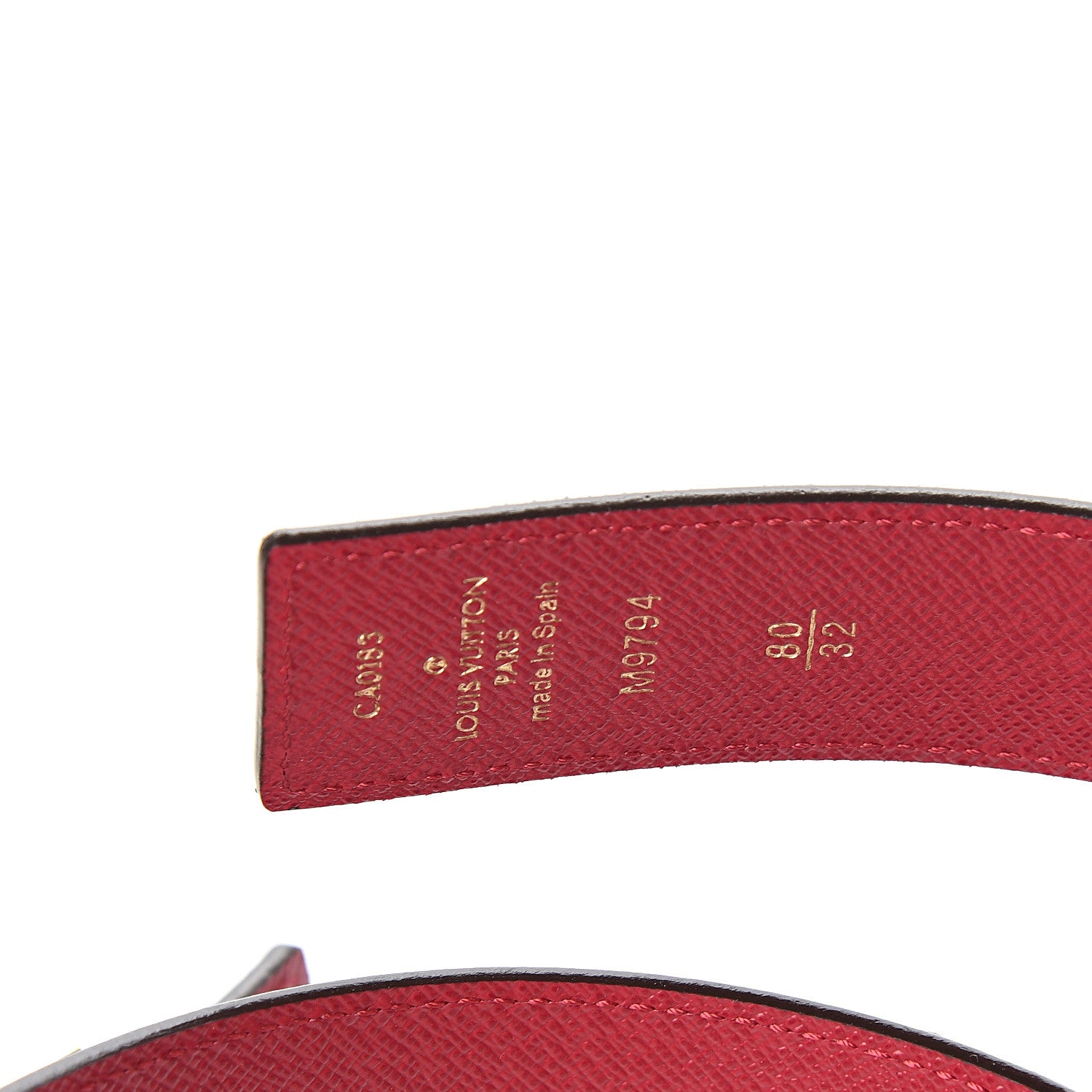 Louis Vuitton Monogram 30mm LV Initiales Reversible Belt 80 32 Fuchsia 6 of 6