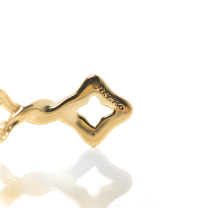 David Yurman 18K Yellow Gold Diamond Venetian Quatrefoil Single Row Cuff Bracelet 4 of 4