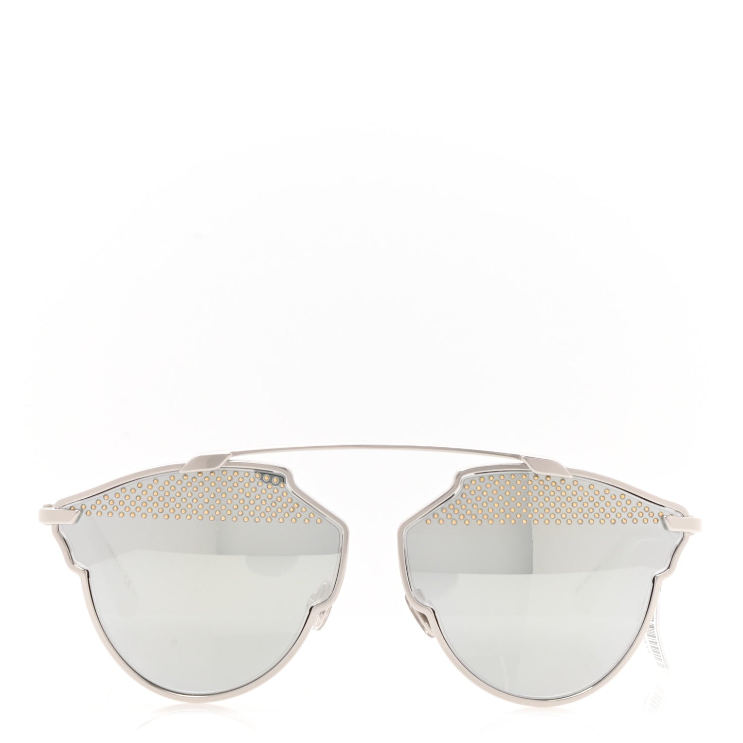 Studded So Real Sunglasses Silver White