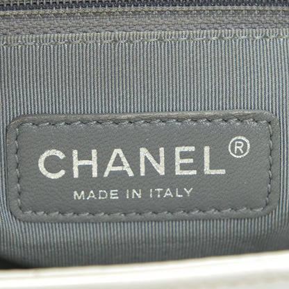 Chanel Glazed Calfskin Large Boy Flap White 6 of 7