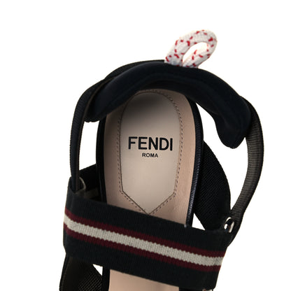 Fendi Technical Mesh FF Colibri 85mm Slingback Pumps 36 Tobacco Moro Bordeaux Black Militare 9 of 10