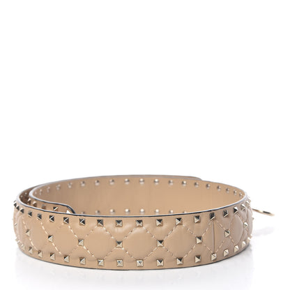 Valentino Garavani Lambskin Rockstud Spike Shoulder Strap Camel Rose 2 of 5