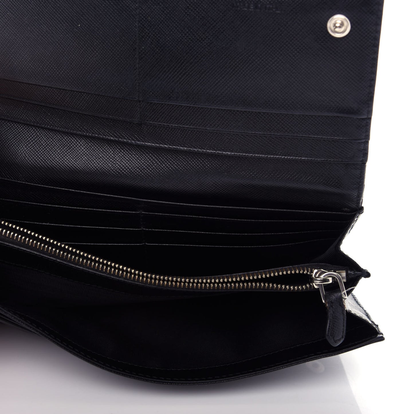 Tessuto Nylon Continental Flap Wallet Black
