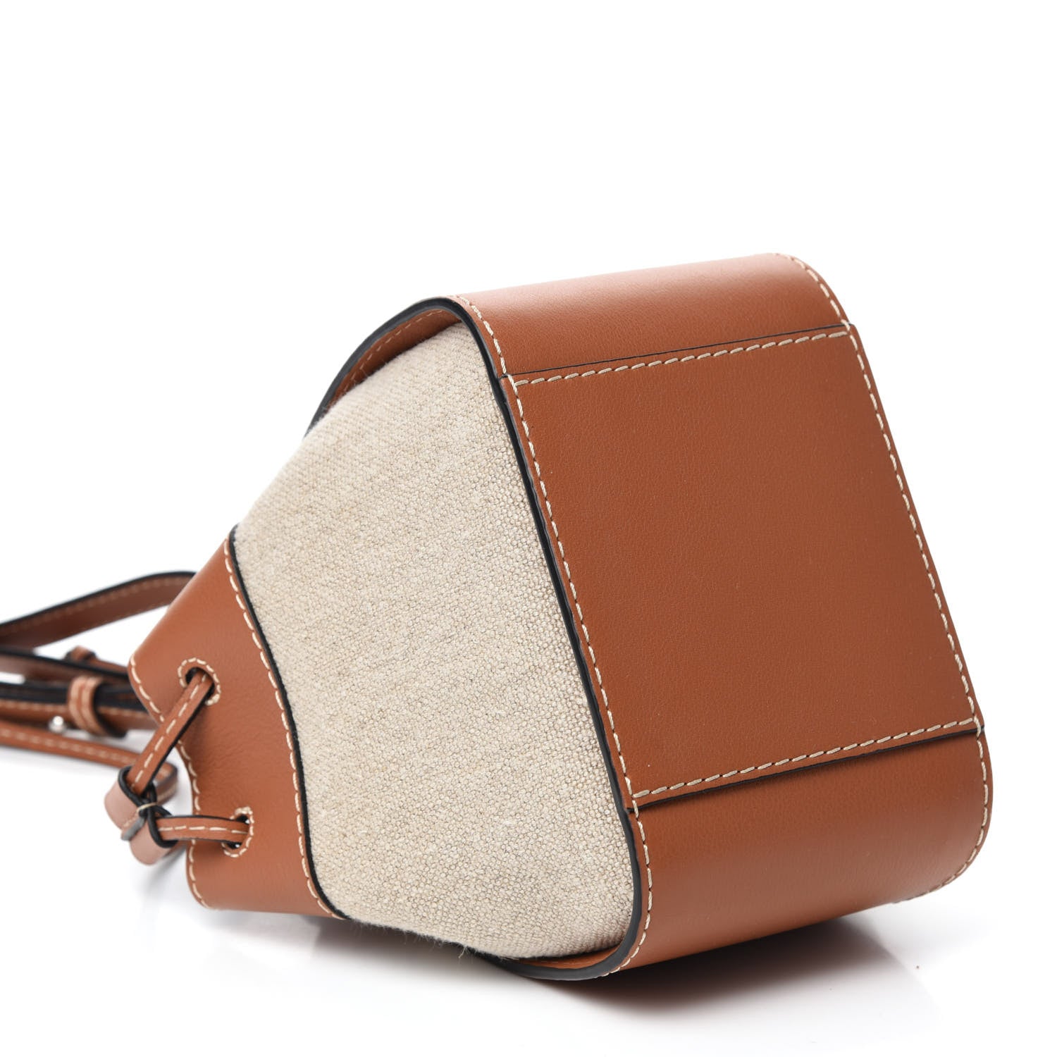 Loewe Calfskin Canvas Mini Hammock Shoulder Bag Natural Tan 4 of 12