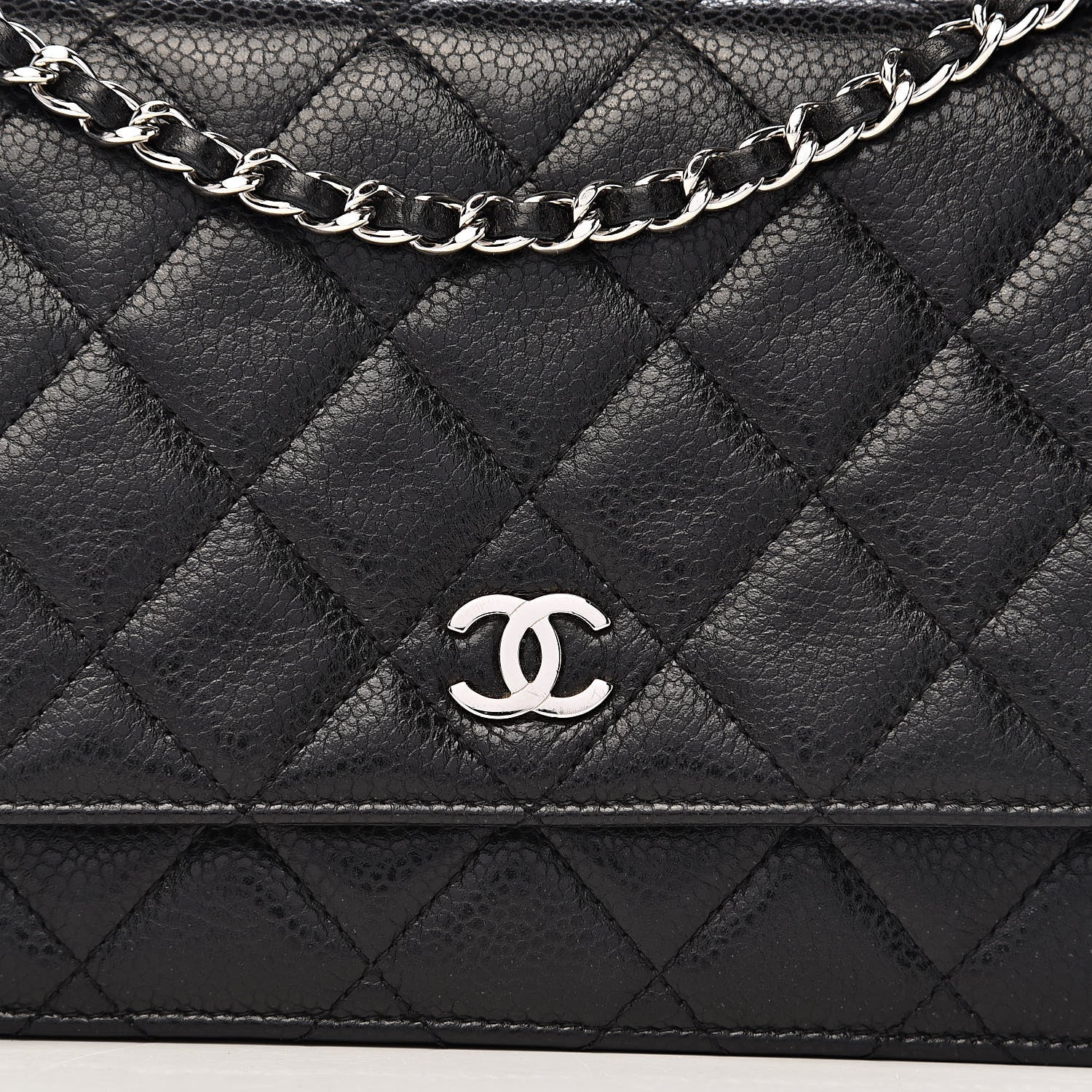 Chanel Caviar Quilted Wallet On Chain WOC Black 11 of 12