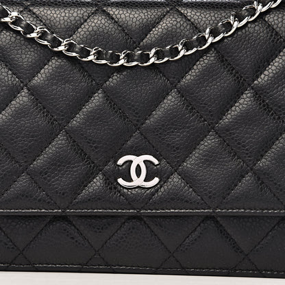 Chanel Caviar Quilted Wallet On Chain WOC Black 11 of 12