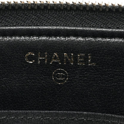 Chanel Lambskin Quilted Small Boy Zipped Pouch Black 8 of 15